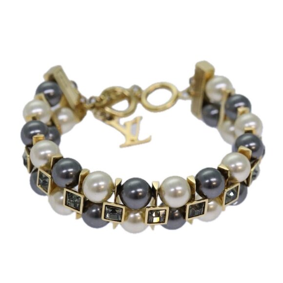LOUIS VUITTON Cry Me Ariver PM Bracelet Gold Gray M67010 LV Auth 84519 - Picture 1 of 16